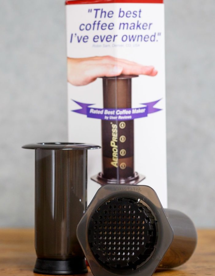 AeroPress coffee making device unboxed