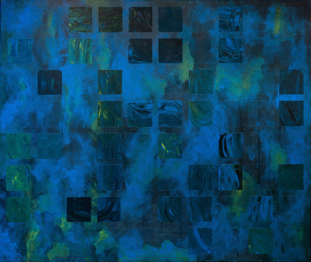 Nigel Laxton - Grid #1 Blue Green (2021)