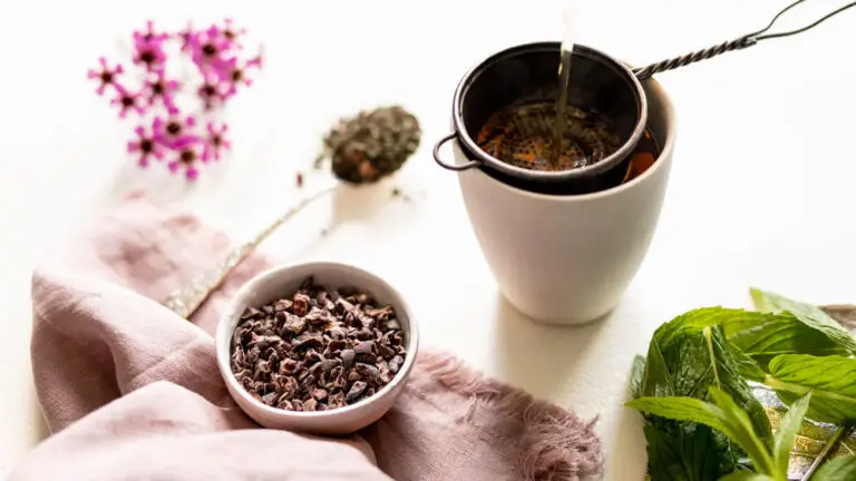peppermint and cacao tea